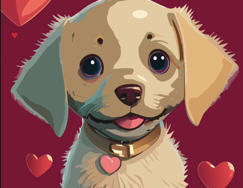 Valentine's Day puppy dog timer