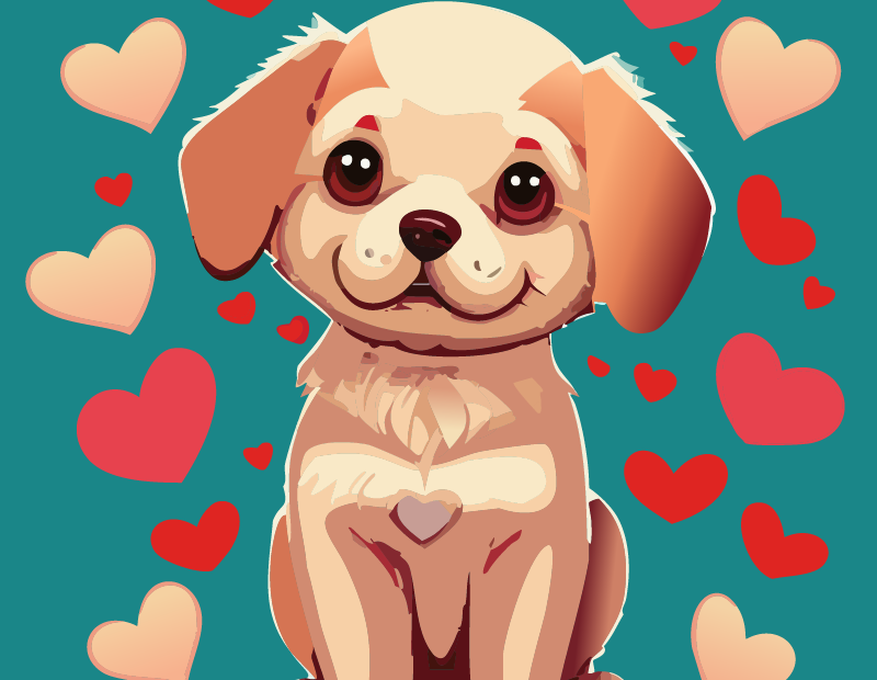 Valentine's Day puppy timer